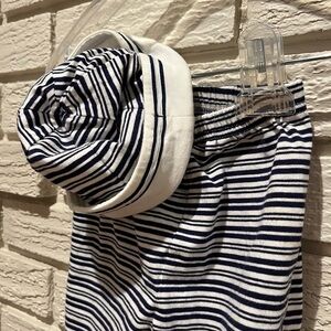Koala BabyStriped Navy and White pants with feet and matching sailor hat